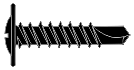 Wafer/Phil.Head Self-drilling Screw, Twinfast Thread, C1022 + Harden