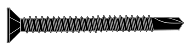 Window Screws, Flat/Phil. Head with 4 ribs under head,Self-drilling Screws, C1018 or C1022+Harden